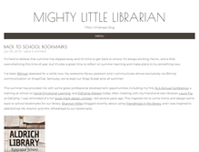 Tablet Screenshot of mightylittlelibrarian.com